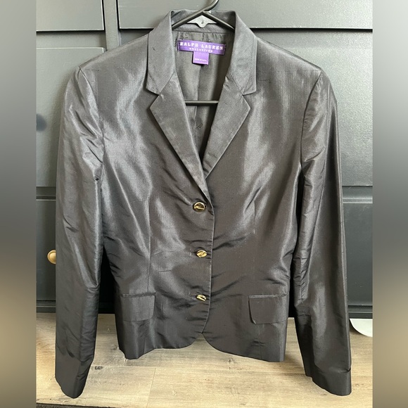 VINTAGE *rare* purple label Ralph Lauren Silk blazer jacket - Picture 3 of 15